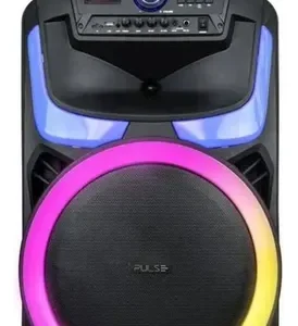 Caixa de Som Bluetooth Pulse Burst 8501 15 Polegadas Portátil Potente USB FM Aux Microfone
