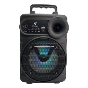 Caixa de Som Bluetooth KTS-1512 Portátil com Microfone USB SD FM LED Bateria Recarregável