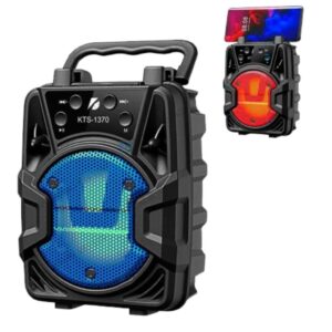 Caixa de Som Bluetooth KTS-1370 Portátil 3” USB FM SD Bateria Recarregável Mini Som Potente