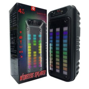 Caixa de Som Bluetooth KTS-1787 Torre Portátil USB SD FM LED Bateria Recarregável