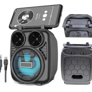 Caixa de Som Bluetooth Kapbom KA-8001 Portátil USB SD FM AUX Bateria Recarregável Som Potente