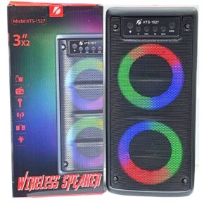 Caixa de Som Bluetooth KTS-1527 Portátil USB SD FM AUX Bateria Recarregável