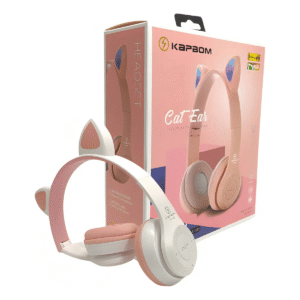 Fone de Ouvido Bluetooth Kapbom KA-920 Orelha de Gato Headphone Sem Fio Microfone RGB Recarregável Infantil Adulto