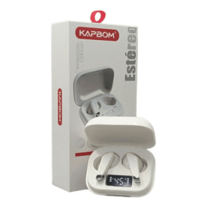 Fone de Ouvido Bluetooth Kapbom KA-990 Sem Fio TWS Microfone Estojo Carregador Som Estéreo Android iPhone