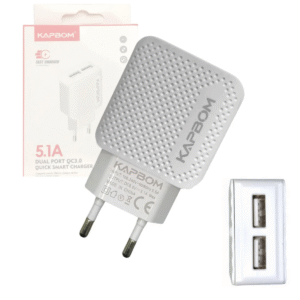 Carregador Kapbom KA-373-V8 5.1A Turbo Rápido V8 Micro USB Bivolt Fonte Celular Android