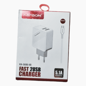 Carregador Kapbom KA-5606-V8 5.1A Turbo Rápido Micro USB Bivolt Fonte Celular Android