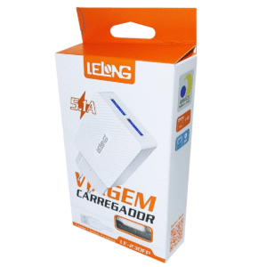 Carregador Rápido Lelong LE-230FP 5.1A Para iPhone 2 Portas USB Turbo Bivolt Fonte