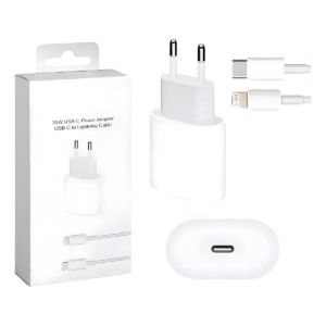 Carregador Turbo 20W Para iPhone Cabo Tipo C Branco Fonte Rápida USB-C Power Adapter