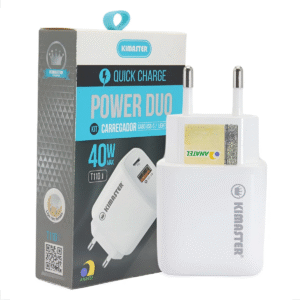 Carregador USB-C Kimaster T110CC Turbo Carregamento Rápido Tipo C Android iPhone