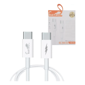 Cabo Tipo C para Tipo C Eletromex EL-3113-CC Carregamento Rápido Dados Android