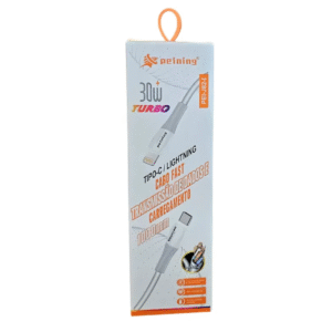 Cabo Tipo C para Lightning 30W Peining PEI-J82-i Turbo 1M Carregamento Rápido