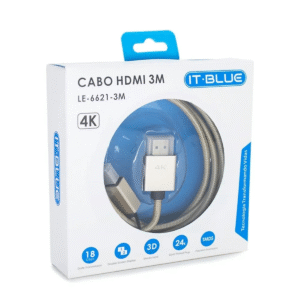Cabo HDMI 3M LE-6621 Alta Velocidade Áudio Vídeo HDTV 4K