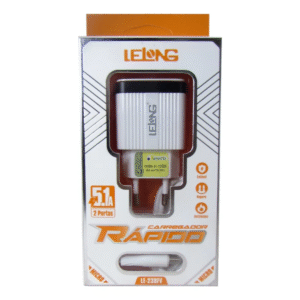 Carregador Lelong LE-238FV Micro 2USB 5.1A Carregamento Rápido Smartphones