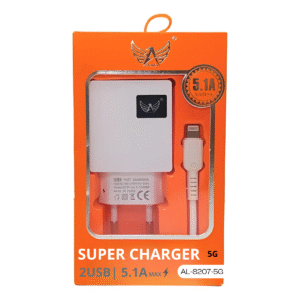 Carregador iPhone Altomex AL-8207-5G 5A Turbo Rápido 2 USB Bivolt Fonte Lightning