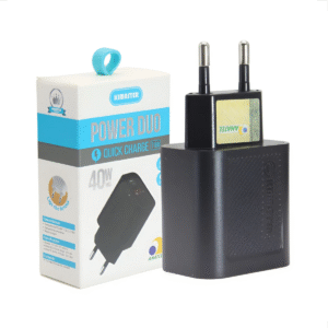 Carregador Power Duo Kimaster T160CC 40W USB-C + Lightning Carregamento Rápido