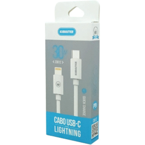 Cabo Kimaster Type-C para Lightning CB812L 30W Carregamento Rápido iPhone