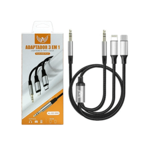 Adaptador 3 em 1 Altomex AL-357-3IN1 Lightning e Tipo-C Plug and Play