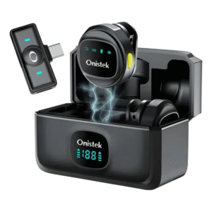 Microfone Sem Fio Profissional Onistek ON-MC828 Preto Alta Performance