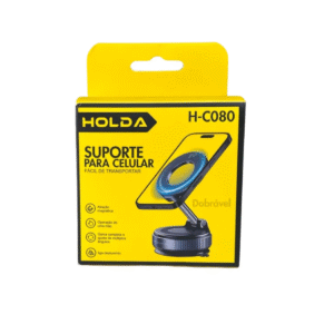 Suporte Magnético a Vácuo HOLDA H-C080 Fixação Ultra Forte Para Celular