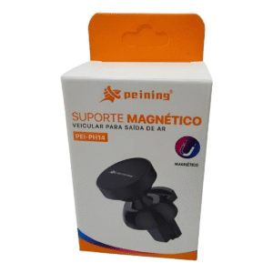 Suporte Magnético Veicular Peining PEI-PH14 360° Compacto Base Adesiva Forte Compatível com Todos os Modelos de Celular