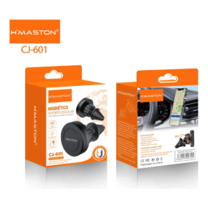 Suporte Magnético Veicular H’maston CJ-601 Rotação 360° Fixação Forte Para Celular
