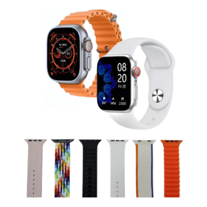 Smartwatch W89 1 Relógios + 6 Pulseiras Tela Touch Monitor Saúde Bluetooth