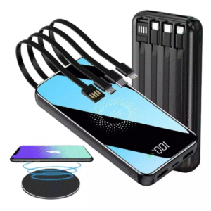 Power Bank Altomex AL-762 10000mAh Com Cabos Embutidos Carregador Portátil