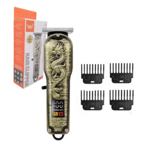 Máquina De Cortar Cabelo Profissional Altomex AL-2927 Dourado Aparador De Barba E Acabamento Recarregável