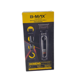 Máquina De Cortar Cabelo Profissional B-Max BM-C025 Recarregável Aparador Barba Cabelo Sem Fio Com Pentes De Corte