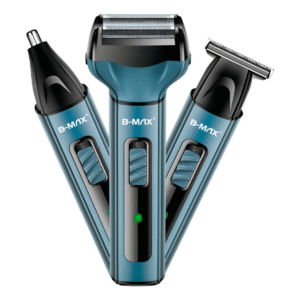 Aparador De Pelos B-Max BM-C034 3 Em 1 Recarregável Sem Fio Aparador Nariz Orelha Barba Multifuncional USB