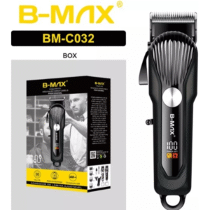 Máquina De Cortar Cabelo Profissional B-Max BM-C032 Recarregável Sem Fio Aparador Barba Cabelo Barber