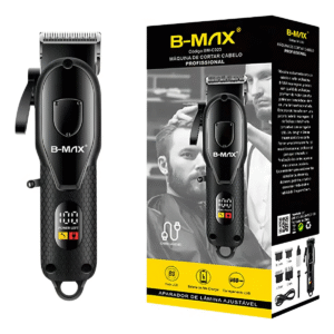 Máquina De Cortar Cabelo Profissional B-Max BM-C023 Recarregável Sem Fio Aparador Barba Cabelo Barber