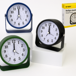 Relógio Despertador De Mesa B-Max BM-R813 Analógico Alarme Pilha Design Clássico Quarto Escritório