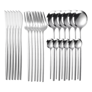 Jogo De Talheres Inox 24 Peças Kapbom KA-5511 Aço Inoxidável Completo