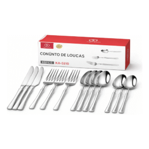 Jogo De Talheres Inox 16 Peças Kapbom KA-5510 Aço Inoxidável Completo