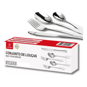 Jogo De Talheres Inox 20 Peças Kapbom KA-5512 Aço Inoxidável Completo
