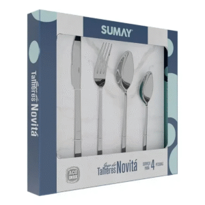 Jogo De Talheres Novitá 16 Peças Sumay SM-JTN16 Aço Inox Completo