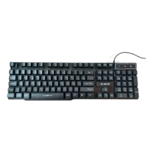 Teclado Semi Mecânico RGB B-Max BM-T10 Switch Blue USB QWERTY Preto Gamer