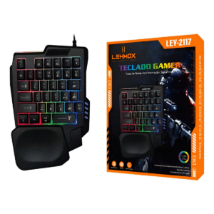 Mini Teclado Gamer Lehmox LEY-2117 RGB USB Compacto Alta Performance