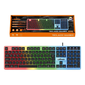 Teclado Gamer Semi Mecânico Lehmox LEY-2086 RGB ABNT2 USB Com Numérico