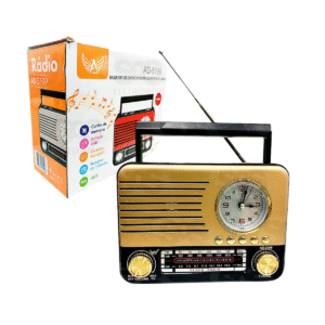 Rádio Retrô Altomex AD-5199 Bluetooth AM FM 3 Bandas Relógio USB SD Portátil