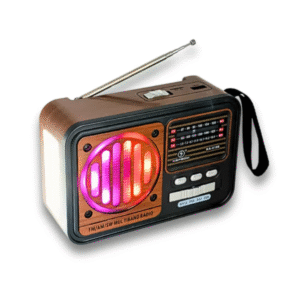 Rádio Bluetooth Caixa de Som KA-8108 RGB USB Lanterna Portátil Recarregável FM