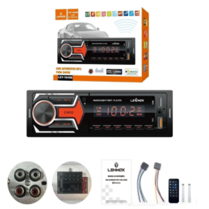 Som Automotivo Lehmox LEY-1845B Bluetooth USB Rádio FM MP3 Player Carro Painel Digital