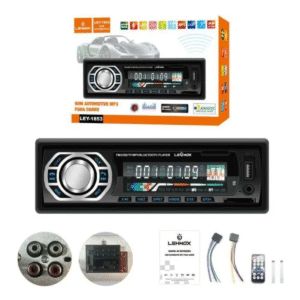 Som Automotivo Lehmox LEY-1853A Bluetooth USB Rádio FM MP3 Player Carro Painel Digital