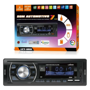 Som Automotivo Lehmox LEY-1851 Bluetooth USB Rádio FM MP3 Player Carro Painel Digital